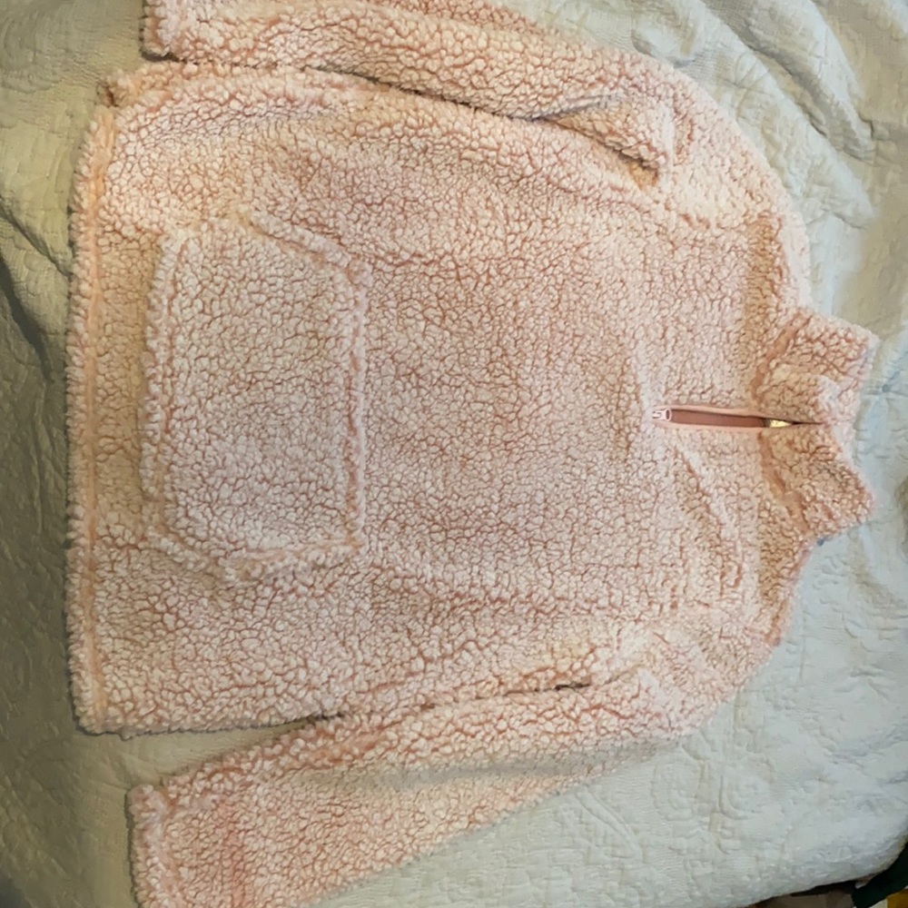 Baby pink teddy coat